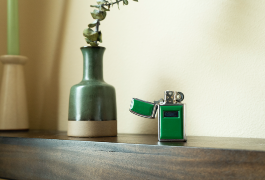 Vintage Green Ultralite Slim Zippo Lighter New